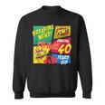 40 Years Old Birthday Comic Style Book Lover Party Sweatshirt 40 Years Old Birthday Comic Style Book Lover Party Sweatshirt