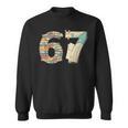 67 Book Stack Literary Adventure Reader Sweatshirt