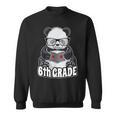 6th Grade Back To School Panda Book Reader Teacher Heart Sweatshirt