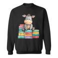 Adorable Donkey With Heart Sitting On Colorful Book Stack Sweatshirt Adorable Donkey With Heart Sitting On Colorful Book Stack Sweatshirt