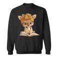Adorable Fawn Reading Book Lover With Sweatshirt Adorable Fawn Reading Book Lover With Sweatshirt