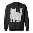 Adult Coloring Book CAT Mandala Flowers T-Shirt Sweatshirt