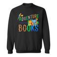 Adventure Starts With Books Jungle Animals Kids Reading Them Sweatshirt