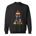 African American Woman Melanin Afro Girl Reading Book Sweatshirt African American Woman Melanin Afro Girl Reading Book Sweatshirt