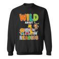 Animal Print For Boys Girls Kids Wild About Reading Books Sweatshirt
