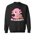Axolotl Read Book Readolotl Ambystoma Mexicanum Walking Fish Sweatshirt