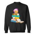 Axolotl Reading Book Bookworm Book Lover Girls Boys Sweatshirt