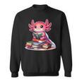 Axolotl Reading Bookworm Book Lovers Sweatshirt