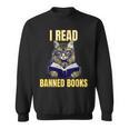Banned Books Cat Reader Anti-Censorship Sweatshirt