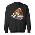 Basset Hound Books Dog Breed Graphic Sweatshirt