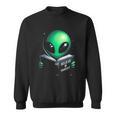 Believe In YourSelf Cute Alien Reading Book Sweatshirt Believe In YourSelf Cute Alien Reading Book Sweatshirt