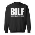 BILF Books I'd Like To Finish Humorous Book Lover Pun Sweatshirt