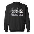 Boo Ghost Books Book Club Halloween Women School Teacher Sweatshirt