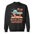 Book Girl Summer Book Reading Retro Sunset Sweatshirt