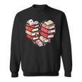 Book Lover Heart Shape Reading Librarian Valentine Men Women Sweatshirt Book Lover Heart Shape Reading Librarian Valentine Men Women Sweatshirt