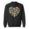 Book Lover Heart Shape Valentines Day Librarian Squad Gift Sweatshirt
