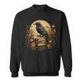 Book Lover Ideas Raven Reading Book Occult Crow Sweatshirt