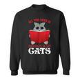 Book Lover Nerd Reading Teacher Bookworm Ladies Cat Sweatshirt