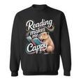 Book Lover Reading Makes Me Cappy Pun Capybara Reading Sweatshirt Book Lover Reading Makes Me Cappy Pun Capybara Reading Sweatshirt