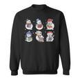Book Lover Teacher Snowman Reading Books Christmas Winter Sweatshirt