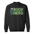 Book Nerd Pixel Retro Reading Bibliophile Gamer Sweatshirt
