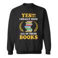Book Reading Books Library Reading Rat Bookworm Sweatshirt