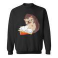 Book Reading Bookworm Forest Animal Wildlife Cute Hedgehog Sweatshirt