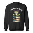 Book Reading Cute Frog Leap Into Reading Sweatshirt