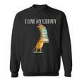 Book Reading Giraffe I Love My Library Sweatshirt