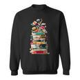 Book Stack With Flowers Reading Lover Bookish Sweatshirt