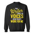 Book Writer Voices In My Head Work For Me Author Writing Sweatshirt