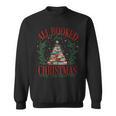 All Booked For Christmas Holly Xmas Jolly Book Club Teacher Sweatshirt