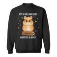 Bookish Girl Present Just a Girl Who Loves Hamster And Books Sweatshirt