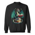 Books Dragon Reading Book Lover Sweatshirt