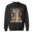 Books Geek Sunflower Floral Cute Vintage Books Reader Lover Sweatshirt
