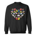 Books Heart Love Reading Teacher Librarian Bookworm Women Sweatshirt