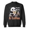 Books Reading Reader Panda Panda Books And Coffee Sweatshirt
