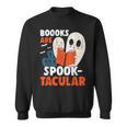 Books Are Spook-Tacular Halloween Bookworm Book Reading Sweatshirt