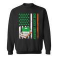 Books US American Flag One Lucky Librarian St Patrick's Day For Women Kids Men Sweatshirt