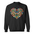 Bookworm Book Heart Valentines Day Reading Sweatshirt