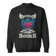 Bookworm Flying Mythical Creature Book Reading Dragon Sweatshirt