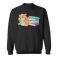 Bookworm Reading Hamster Books Sweatshirt
