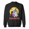 Boooks Cute Ghost Book Reading Halloween 2022 Teacher For Men Women Kids Sweatshirt