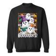 Boooks Ghosts Reading Book Retro Halloween Teacher Librarian Sweatshirt Boooks Ghosts Reading Book Retro Halloween Teacher Librarian Sweatshirt