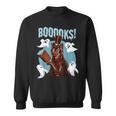Booooks Cat Reading Book Ghosts Halloween Librarian Teacher For Men Women Kids Sweatshirt