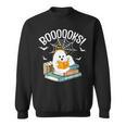 Booooks Ghost Read Books Halloween Sweatshirt