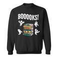 Booooks Ghost Reading Books Halloween Librarian Teacher Sweatshirt Booooks Ghost Reading Books Halloween Librarian Teacher Sweatshirt