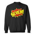 Boy Seven Superhero Comic Book Hero 7th Birthday Boy 7 Years Sweatshirt Boy Seven Superhero Comic Book Hero 7th Birthday Boy 7 Years Sweatshirt