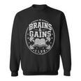 Brains And Gains Club Book Gym Lover Sweatshirt