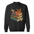 Butterflies And Books Cute Butterfly Sweatshirt